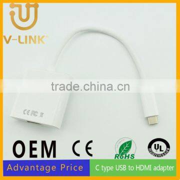 Manufacture price 3.1 usb cable c type to hdmi converter cable for STB