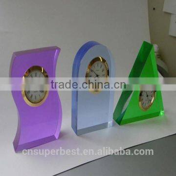 OEM table top colorful acrylic clock stand display