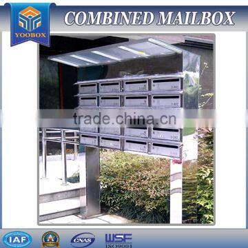 apartment metal mailbox stainless steel modern uban style box mode mailbox outdoor decor locking box mailbox