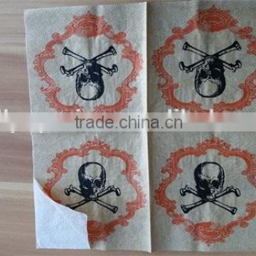 Natural Color Disposable Printed Lenchon Napkin/kraft brown napkin paper