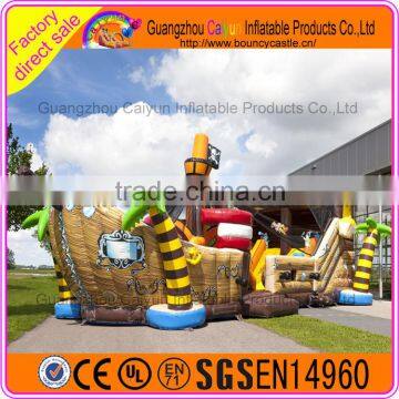 Giant inflatable pirate ship slide/inflatable Priate ship slide combo