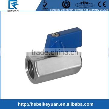 SS316L Stainless Steel Mini Ball Valve Female/male Thread 1/2"