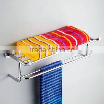 High quality Chromed Polished Multifunctional wall mounted Towel Rack Glove Towel Shelf With Towel Bar