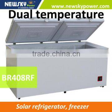 home solar refrigerator 433L half freezer half refrigerator