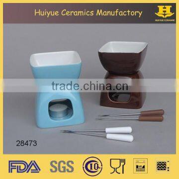 Fondue Set, Chocolate Fondue Set, Ceramic Fondue Set