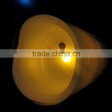 D75*H100 130 150mm Wave Edge Real Wax Blowing LED Candle Christmas Set photo-5