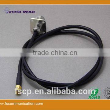 RG58 Cable Assembly With SMA Male Crimp to N Female Crimp 25.4mmSQ Flange Connetcors photo-5