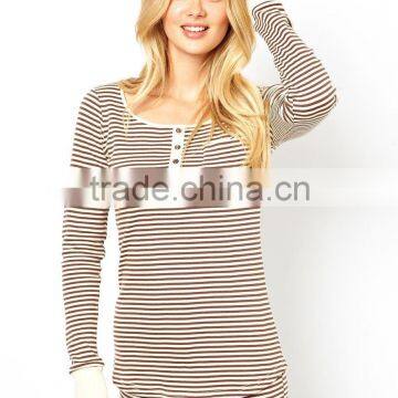 Ladies Yarn Dyed Stripe Pajamas