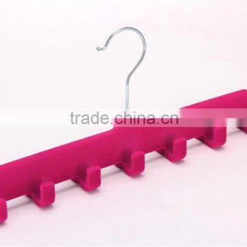 Standby Velvet Flocked Belt Hanger Gentlemen Custom Suit Hangers Tie Organizers photo-2