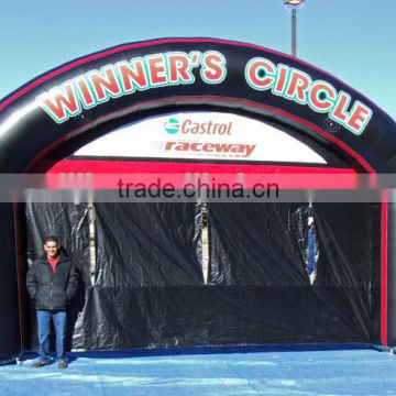 Inflatable Race Event Entrance Arch/Black Inflatable Advertising Archway with Fan