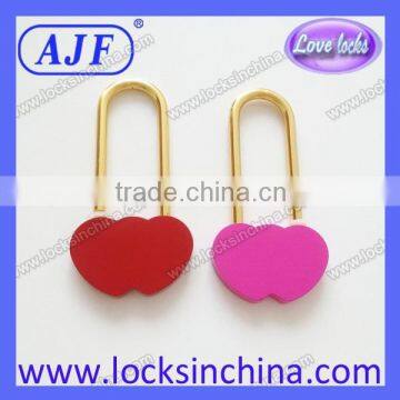 AJF New Arrival Popular Colorful Wedding Gift Gold Shank Heart Love Lock photo-6