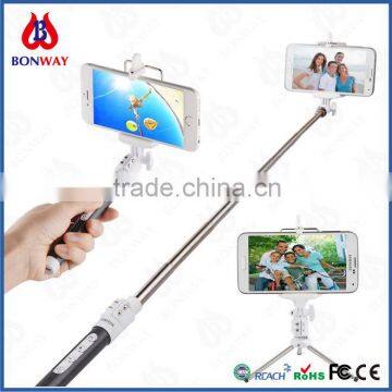 extendable monopod selfie stick with bluetooth shutter