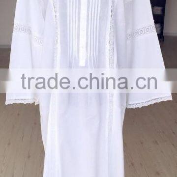 Customized White Cotton Nightgown Nightdress