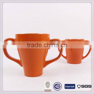 ceramic mug with two handles,special mug