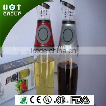 Oil & Vinegar Dispenser, Press and Measure Oil and Vinegar Dispenser, Kitchen Oil Dispenser