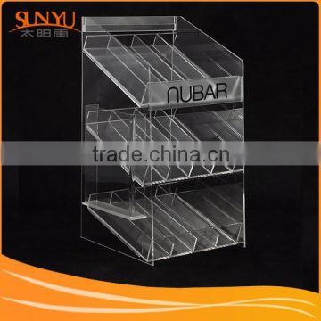 Factory Export 3-Tiers Counter Top Clear Acrylic Nail Polish.Cosmetics Display Rack