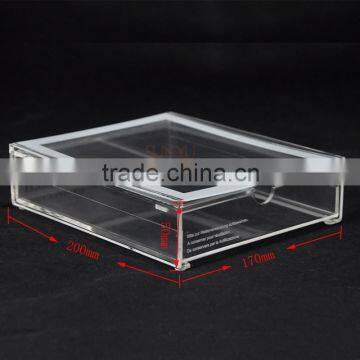 Logo Print Acrylic Business Card Holder Box With Drawer