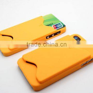 TPU Cover with Card Pouch Phone Case for iphone 4/ 4s