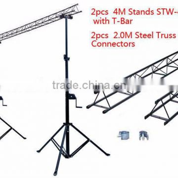 professional 4 meter lighting truss stand crank handle metal exhibition display stand