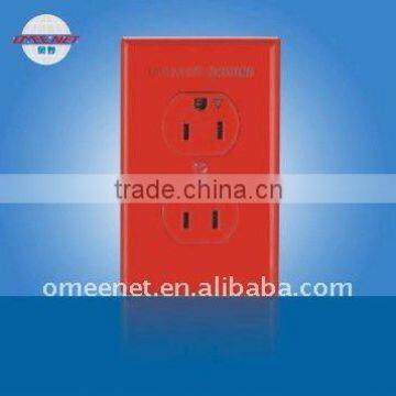 125V 15A 2 Outlets Orange Wall Socket Receptacle