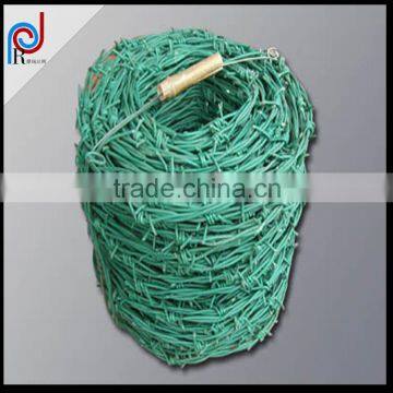 Dark Green Powder Coating Sharp Barbed Wire Manufacturer