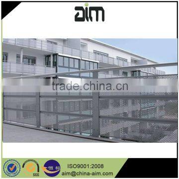 Architectural exterior decorative perforated metal panels