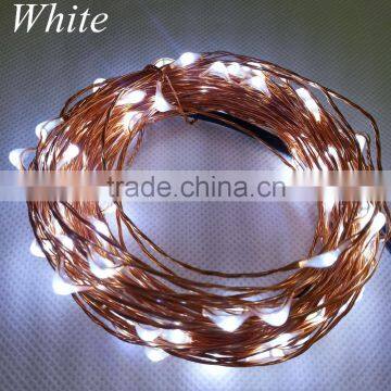 10M 100 Leds Silver and Copper Wire Mini String Fairy Lights With 4 Customerized Plug Adapter