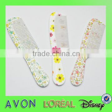 plastic floral pattern cute comb