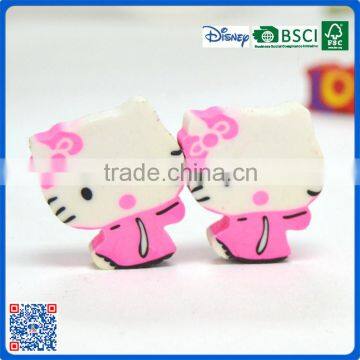 2016 kawayii cat shape erasers for girls