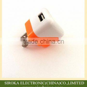 Factory supply mobile phone accessories high quality US travel wall charger 5V 1A for Samsung HTC
