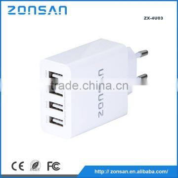 CE,RoHS,FCC Approved 4 usb charger mobile phone , ODM/OEM quick deliver power sockets