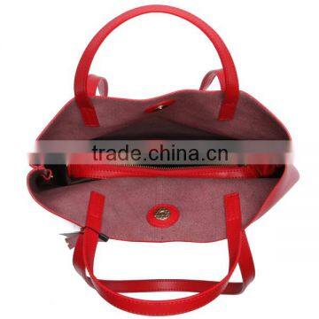 Adjustable Strap Length Beach Shopper Bags Ladies Plain Leather Tote Bag photo-2