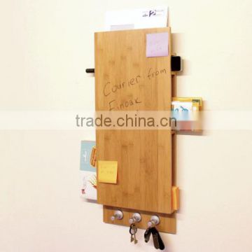 2015 new design Notice board Keys and Letters Holder bamboo organizer