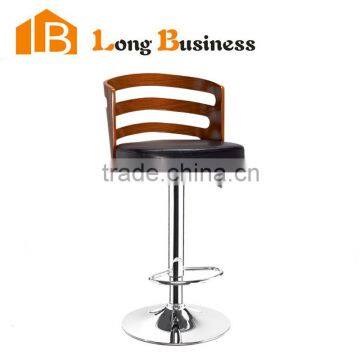 LB-5041 Modern kitchen leather high bar chair and table used with foot rest and armrest furniture supplier price                        
                                                Quality Choice