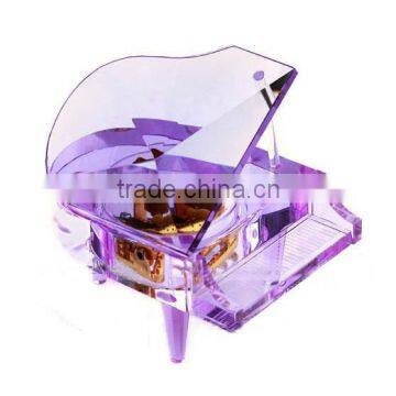 Noble cheap crystal glass music piano for wedding favors/ souvenir/gift