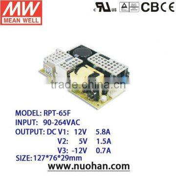 Meanwell triple switching power supply/65W Triple Output Power Supply/switched mode power supply