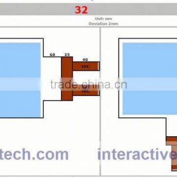 40 touch points 65" touch foil/work with lcd/led