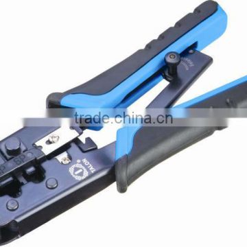 RJ45 RJ12 crimper crimping plier crimping tool ratchet type compression tool compressing plier