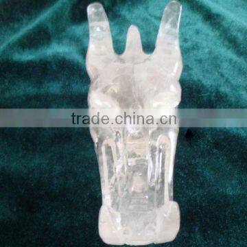 Clear Quartz Dragon Head