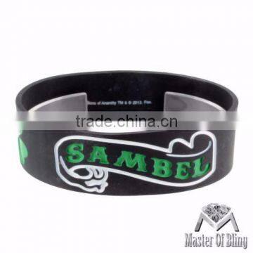 High quality christmas promotion cheap silicon rubber braselet wristband