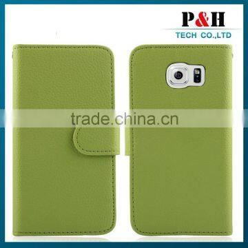 Factory price leather case for samsung galaxy s6