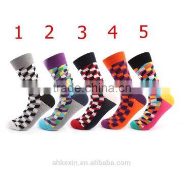 Knee high printed color cotton socks wholesale