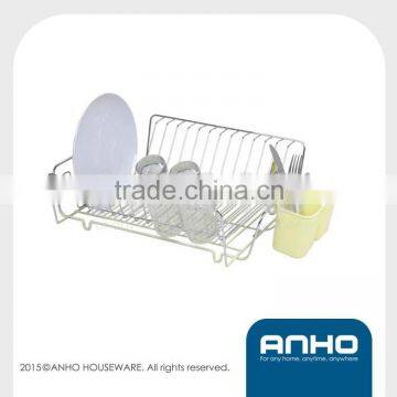 Attractive design iron wire dish rack with rubber cup