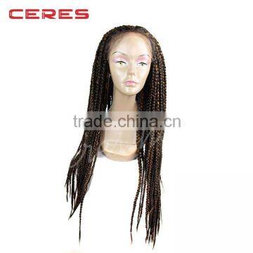 fully braided lace front wig micro senegalese with factory wholesale price