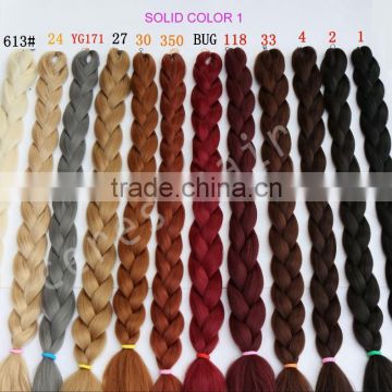 factory wholesale Japanese synthetic fiber jumbo braid hair, ultra braid hair with different colors for sale