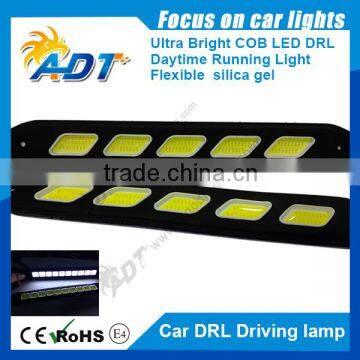 2x Car 20W Silicone COB LED Flexible Light, DRL Driving Daytime Running Lamps