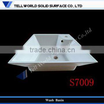 TW Solid surface wash hand basin for toilet / small hand wash basin