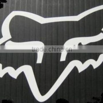 Fox Racing White 4" x 4" Decal