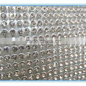 Aluminium 3mm hot fix trimming crystal mesh rhinestone base style