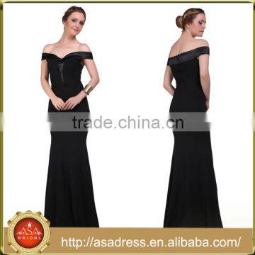 ABI-10 Off the Shoulder Short Sleeves Zipper Back Sheath Long Simples Mother of the Bride Dresses Custom made